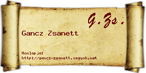 Gancz Zsanett névjegykártya